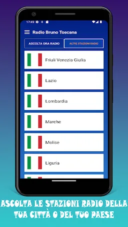 Radio Bruno Toscana App Italia screenshot 3