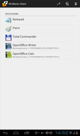 Winflector client screenshot 1