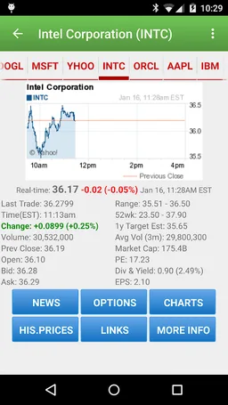 Stock Quote screenshot 2