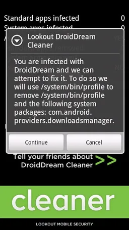 DroidDream Cleaner screenshot 2