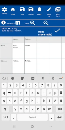 EasyTableNotes - Simple notes in tables. screenshot 3