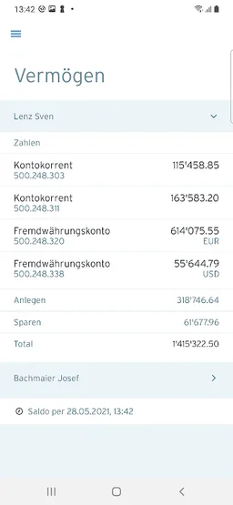 MobileBanking Sparkasse Schwyz screenshot 2