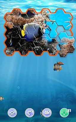 Undersea Hexa Puzzle screenshot 7