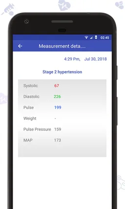 Blood Pressure Chart Log screenshot 1