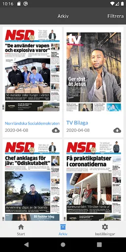 E-tidning NSD screenshot 2