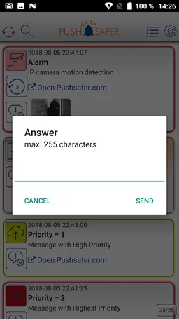 Pushsafer screenshot 4
