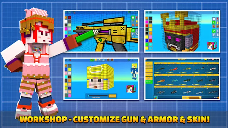 Cops N Robbers:Pixel Craft Gun screenshot 7