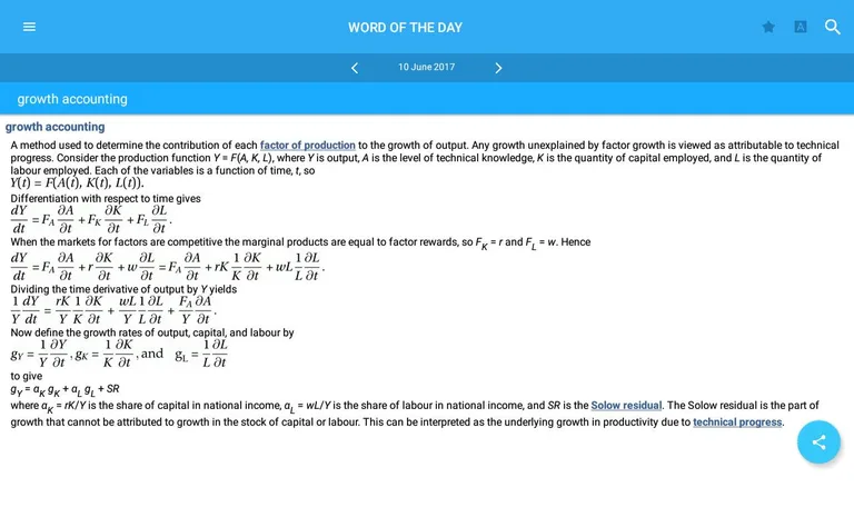 Oxford Dictionary of Economics screenshot 12