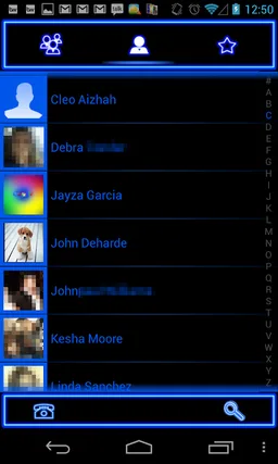 Blue Neon Theme for ExDialer screenshot 1