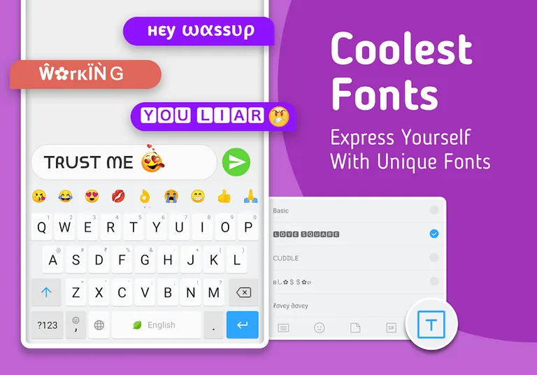 Mint Keyboard - Stickers, Font & Themes screenshot 1