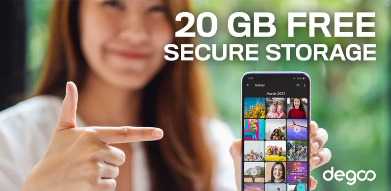 Degoo: 20 GB Cloud Storage cover image