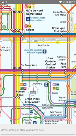 STIB-MIVB Brussels Metro & Tram Map screenshot 1