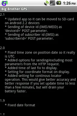 Big Brother GPS screenshot 2