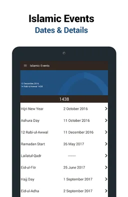 Islamic Hijri Calendar 2017 screenshot 7