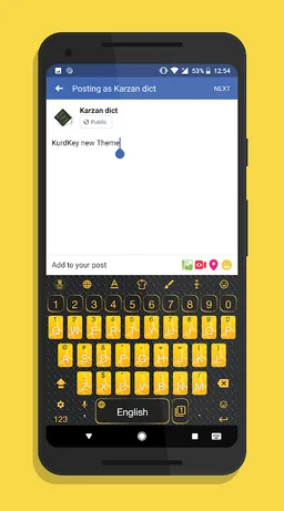 KurdKey Theme Yellowish screenshot 1