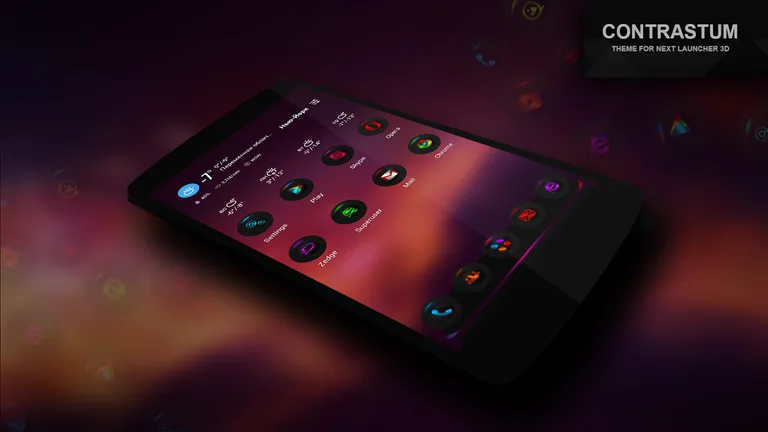 Next Launcher Theme Contrastum screenshot 9
