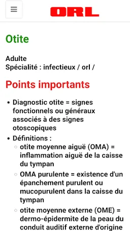 O R L (Oto-Rhino-Laryngologie) screenshot 14