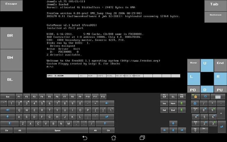lBochs PC Emulator screenshot 2