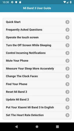 User Guide for Mi Band 3 screenshot 1