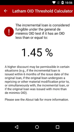 OID Threshold Calculator screenshot 3