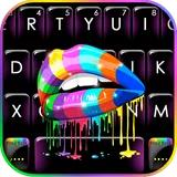 Rainbow Drip Lips Keyboard Theme icon