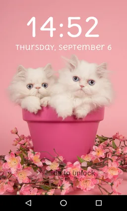 kitten Lock Screen Pattern Passcode Cute wallpaper screenshot 1