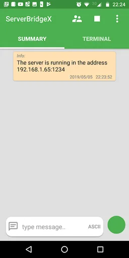 Server Bridge X (TCP Server) screenshot 2