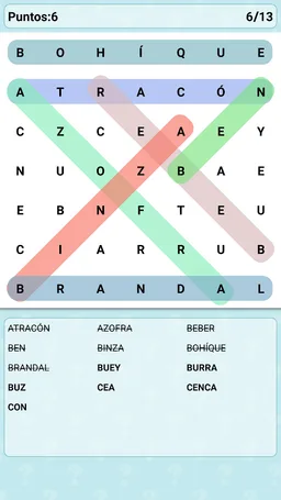 Word Search Games in Spanish screenshot 3