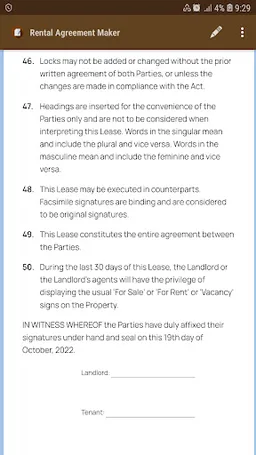 Rental Agreement Maker screenshot 3