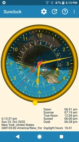 Sunclock - Sunrise, Sunset, Moon screenshot 1