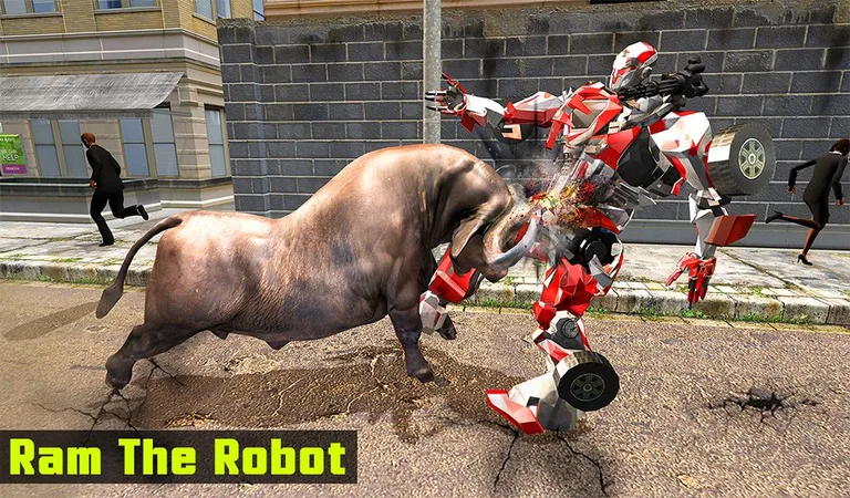 Super X Robot VS Angry Bull Attack Simulator screenshot 15