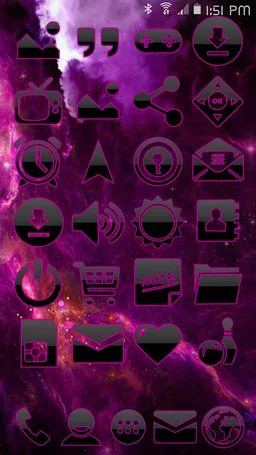 ICON PACK DARK SPACE PINK screenshot 1
