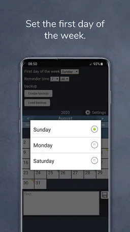 Calendar with colors screenshot 2