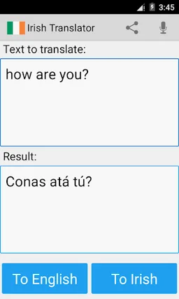 Irish Translator screenshot 2