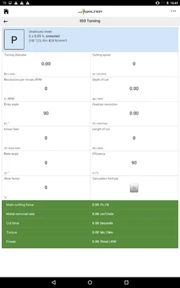 Walter Machining Calculator screenshot 6