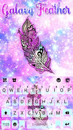 Galaxy Feather New Keyboard Theme screenshot 3
