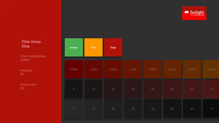 Twilight: Blue light filter screenshot 14