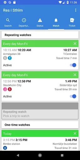Res i STHLM: SL trip planner screenshot 4