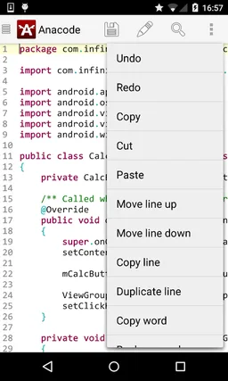 Anacode IDE Android/C/C++/JAVA screenshot 2
