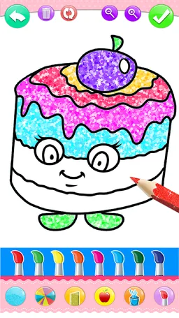 Cupcakes Coloring Book Glitter screenshot 6