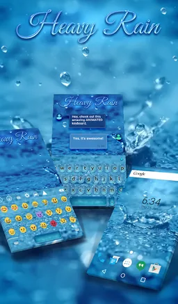 Heavy Rain Animated Keyboard + Live Wallpaper screenshot 1