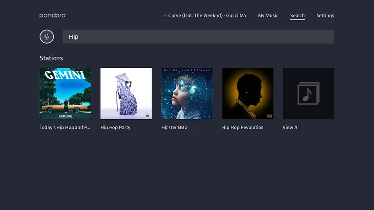 Pandora Music for TV screenshot 2