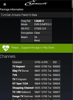 Frequencies TurkSat 42 screenshot 9