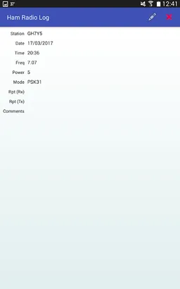 Ham Radio Log screenshot 7