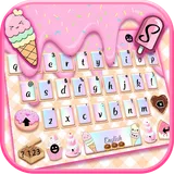Sweet Donut Pink Drip Keyboard Theme icon
