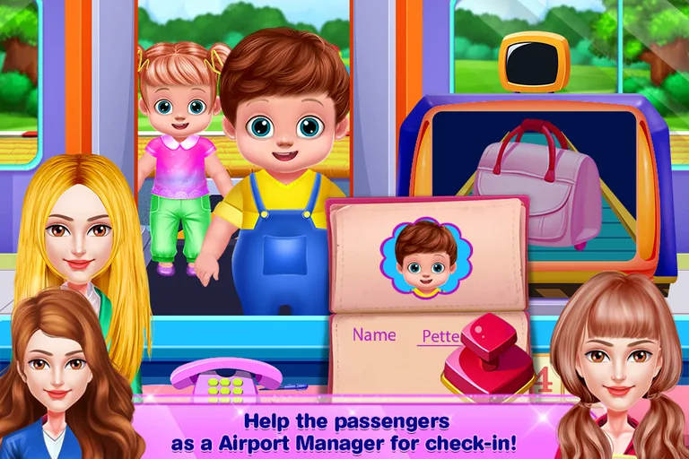 Airplane Hostess Girls Games screenshot 2