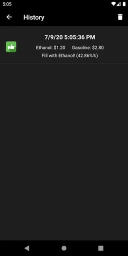 Alcohol or Gasoline - Calc. screenshot 2