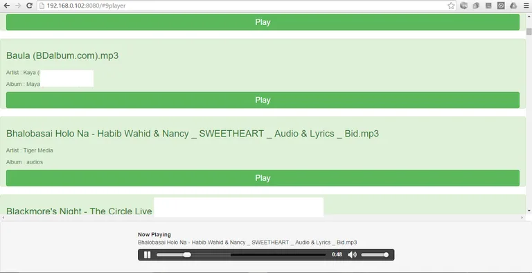 WIFI IP Music Player screenshot 1