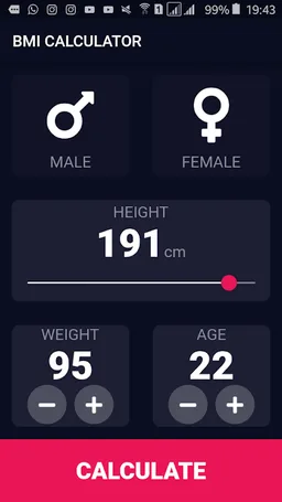 BMI Calculator(Dark and Fast) screenshot 3