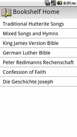 Bookshelf screenshot 1